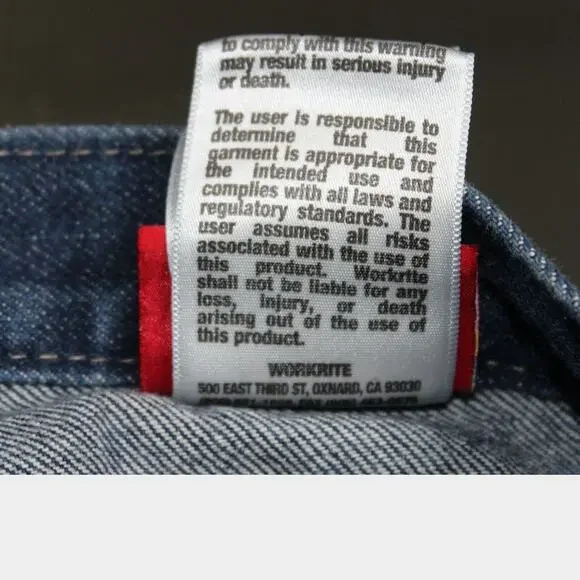 Dickies Jeans Sz 36x30 Work Flame Retardant Reflective Strip on Leg Safety Pants - Picture 9 of 9